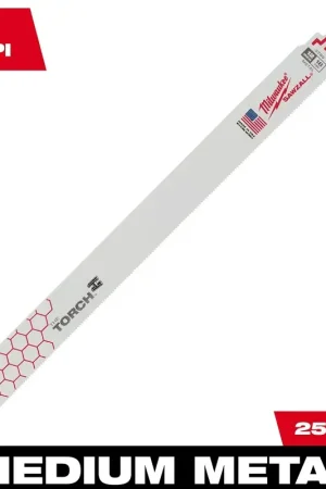 While Supplies Last Milwaukee SAWZALL TORCH 48-00-8789 Reciprocating Saw Blade, 1 in W, 12 in L, 18 TPI, Bi-Metal Cutting Edge