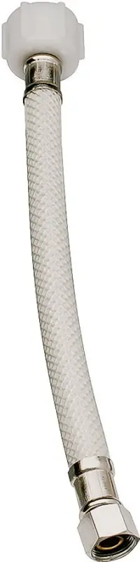 Best Seller Plumb Pak EZ Series PP23873 Toilet Supply Tube, 3/8 in Inlet, Compression Inlet, 7/8 in Outlet, Ballcock Outlet, 16 in L