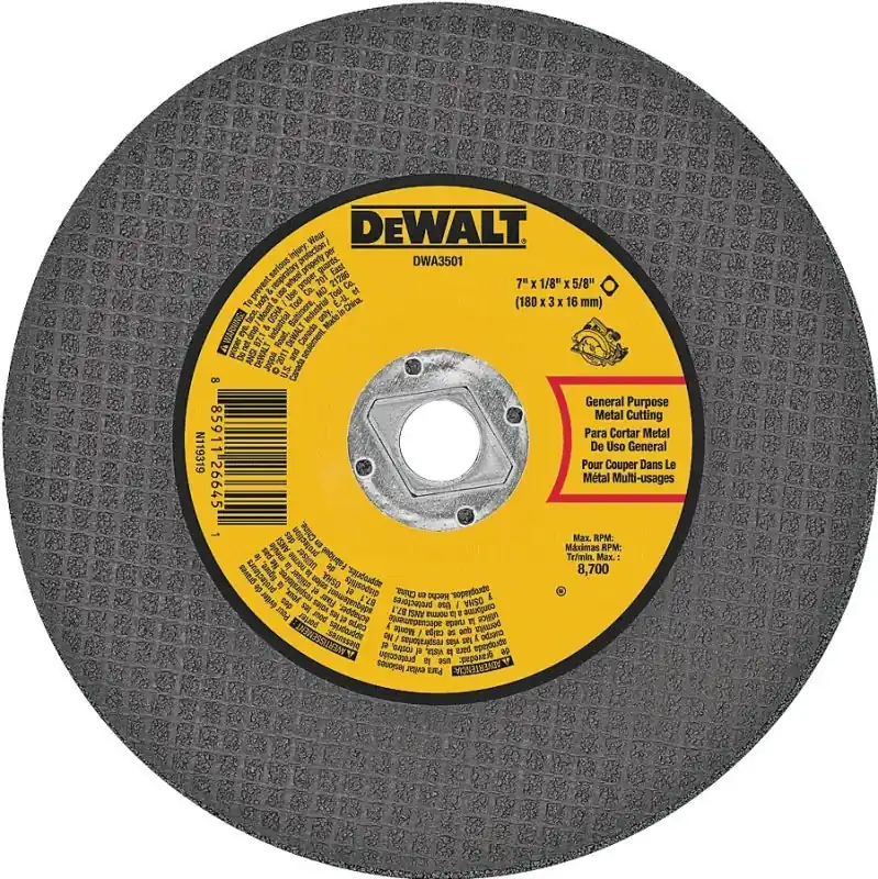 Affordable DEWALT DWA3501 Cutting Wheel, 7 in Dia, 1/8 in Thick, Aluminum Oxide Abrasive, 5/8 in Arbor