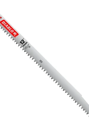 Diablo DS1205FG Reciprocating Saw Blade, 1 in W, 12 in L, 5 TPI, HCS Cutting Edge Best Price