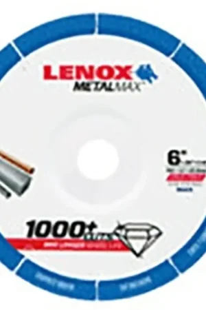 Crafted Lenox MetalMax 2044470 Grinding Wheel, 6 in Dia, 0.05 in Thick, 7/8 in Arbor, Diamond Abrasive