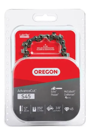 Oregon AdvanceCut S45 12 in. Chainsaw Chain 45 links Grab Now